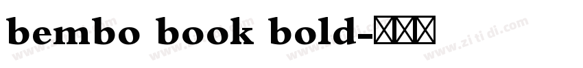 bembo book bold字体转换